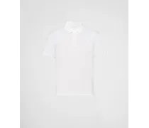Polo In Cotone Stretch, Uomo, Bianco, Taglia XL