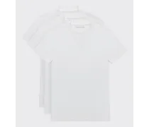 T-shirt In Jersey Di Cotone - 3-pack, Uomo, Bianco, Taglia XS