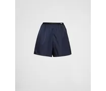 Prada Shorts In Re-nylon, Donna, Blue Blue