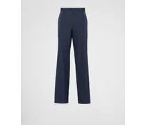 Pantaloni In Cotone, Uomo, Blu, Taglia 50