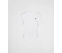 T-shirt In Cotone, Uomo, Bianco, Taglia S