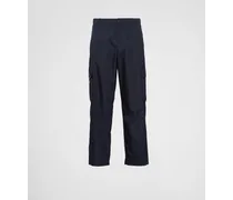 Prada Pantaloni In Re-nylon, Uomo, Blu, Taglia 54 