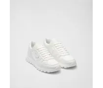 Sneakers Alte In Pelle E Re-nylon, Uomo, Bianco