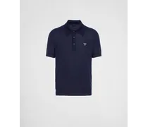 Polo In Cashmere, Uomo, Blu, Taglia 50