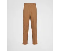 Prada Pantaloni In Re-nylon, Uomo, Tabacco, Taglia 52 