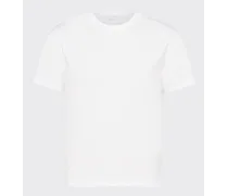 T-shirt In Cotone Stretch, Uomo, Bianco, Taglia XS