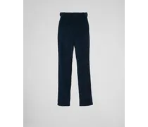Pantaloni In Velluto A Coste, Uomo, Blu, Taglia 46