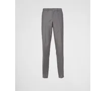 Pantaloni In Lana Mohair, Uomo, Grigio, Taglia 50
