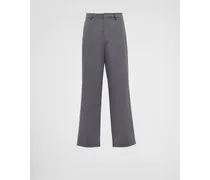 Pantaloni In Cotone Stretch, Uomo, Ferro, Taglia 56
