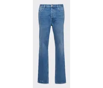 Pantaloni Cinque Tasche In Denim Organico, Uomo, Blu, Taglia 31