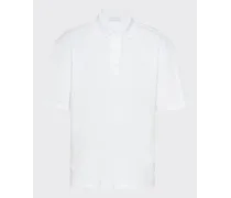Prada Polo In Cotone, Uomo, Bianco, Taglia XL 