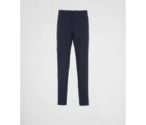 Pantaloni In Cotone, Uomo, Blu, Taglia 52