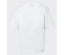 T-shirt In Cotone, Uomo, Bianco, Taglia XXL