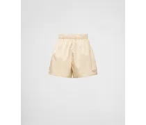 Shorts In Re-nylon, Donna, Deserto