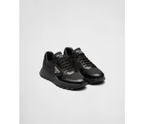 Prada Sneakers  Prax 01 In Re-nylon E Pelle Spazzolata, Uomo, Nero Nero