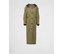 Cappotto In Raso Cotone, Donna, Militare