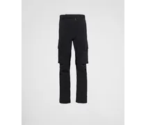 Prada Pantaloni In Tessuto Tecnico Leggero, Uomo, Nero, Taglia XL 