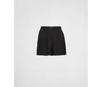 Shorts In Crêpe De Chine Jacquard, Donna, Nero