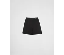 Shorts In Cotone E Nylon, Donna, Nero