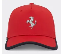 Baseball Cap Con Dettaglio Cavallino Rampante -  Cappellini Rosso Corsa