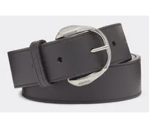 Cintura In Pelle Con Dettaglio Cavallino Rampante -  Cinture Nero