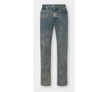 Ferrari Pantalone Jeans Con Tintura Effetto Marmo - Male Pantaloni Denim Scuro Denim