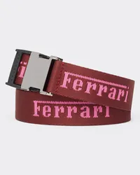 Ferrari Cintura Jacquard Con Logo Ferrari -  Cinture Bordeaux Bordeaux