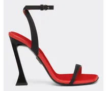 Sandalo In Neoprene Con Cinturino - Female Scarpe Con Tacco Nero