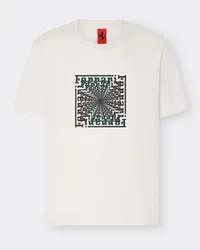 Ferrari T-shirt Con Stampa Ferrari Cube - Male T-shirt Avorio Avorio