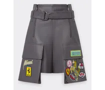 Shorts In Nappa Miami Collection - Female Pantaloni Dark Grey