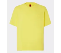 T-shirt In Cotone Con Logo Ferrari - Male T-shirt Giallo Modena