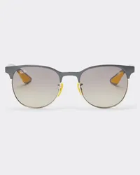 Ferrari Ray-ban For Scuderia Ferrari 0rb8327m Grigio Su Argento Con Lenti Grigio Sfumato -  Occhiali Da Sole Ingrid Ingrid