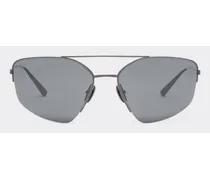 Occhiale Da Sole Ferrari In Titanio Nero Con Lenti Grigie Polarizzate - Male Occhiali Da Sole Nero Opaco