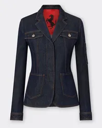 Ferrari Giacca In Denim Dark - Female Giacche Denim Scuro Denim