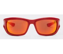 Ray-ban For Scuderia Ferrari Rb4405m Rosso/nero Con Lenti Marrone Specchiato Arancio -  Occhiali Da Sole Rosso