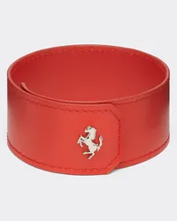 Ferrari Braccialetto Schiaffo In Pelle Liscia -  Bracciali Rosso Dino Rosso