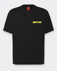 Ferrari T-shirt In Cotone Con Dettaglio A Contrasto - Male T-shirt Nero Nero