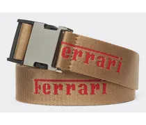 Cintura Con Logo Jacquard Ferrari -  Cinture Oro
