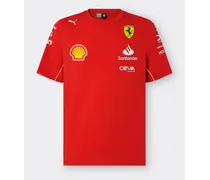 Ferrari T-shirt Replica Team Scuderia Ferrari Team 2024 - Male T-shirt Rosso Corsa Rosso