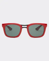 Ferrari Ray-ban For Scuderia Ferrari Rb8362mf Rosso/carbonio Scuro Con Lenti Verde Scuro -  Occhiali Da Sole Rosso Rosso