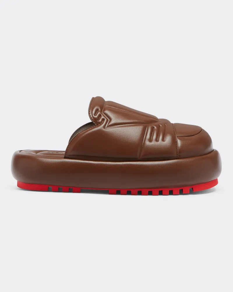 Ferrari Sandalo Slipper In Nappa -  Pantofole E Sandali Cuoio Cuoio