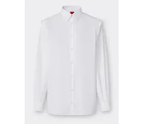 Camicia In Cotone Stretch Con Nastro 3d - Female Camicie Bianco Ottico