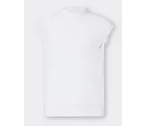 Gilet In Cotone Con Profili Termoformati -  T-shirt Bianco Ottico