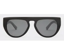 Occhiale Da Sole Ferrari In Acetato Nero Con Lenti Specchiate Polarizzate -  Occhiali Da Sole Nero