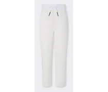 Pantalone Jogger In Drill Di Cotone - Male Pantaloni Bianco Ottico