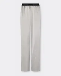 Ferrari Pantalone In Raso Lucido -  Pantaloni Silver Silver