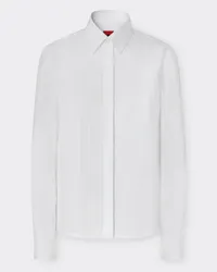 Ferrari Camicia In Popeline A Righe - Female Camicie Bianco Ottico Bianco