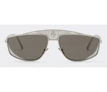 Occhiali Da Sole Ferrari Con Lenti Specchiate Argento -  Occhiali Da Sole Runway Silver