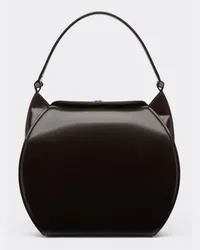 Ferrari Borsa Hobo In Pelle Spazzolata - Female Borse A Mano Marrone Scuro Marrone