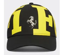 Cappellino In Twill Di Cotone Con Logo Ferrari -  Cappellini Nero